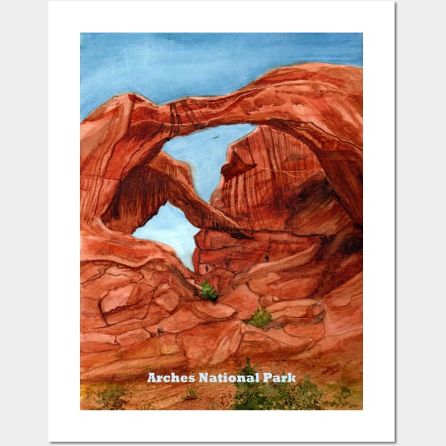 Arches National Park Watercolor Wall Art by MMcBuck